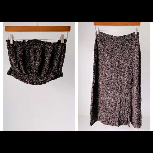 American Eagle bandeau and midi skirt set, size small - Picture 1 of 5